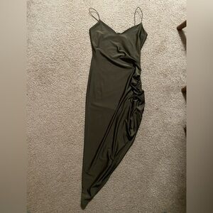 Windsor Asymmetrical Olive Dress